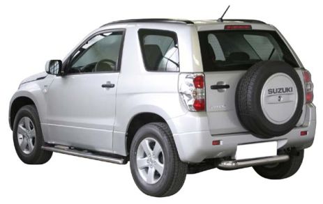 Paraurti Posteriore In Acciaio Inox Ø76 Suzuki Grand Vitara 2005/2009 5 Porte