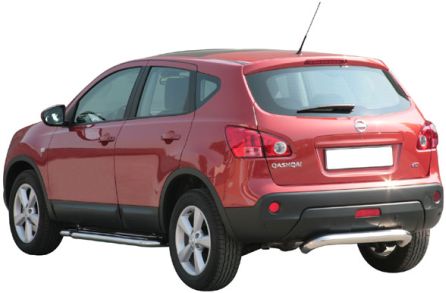 Paraurti Posteriore In Acciaio Inox Ø76 Nissan Qashqai 2007+