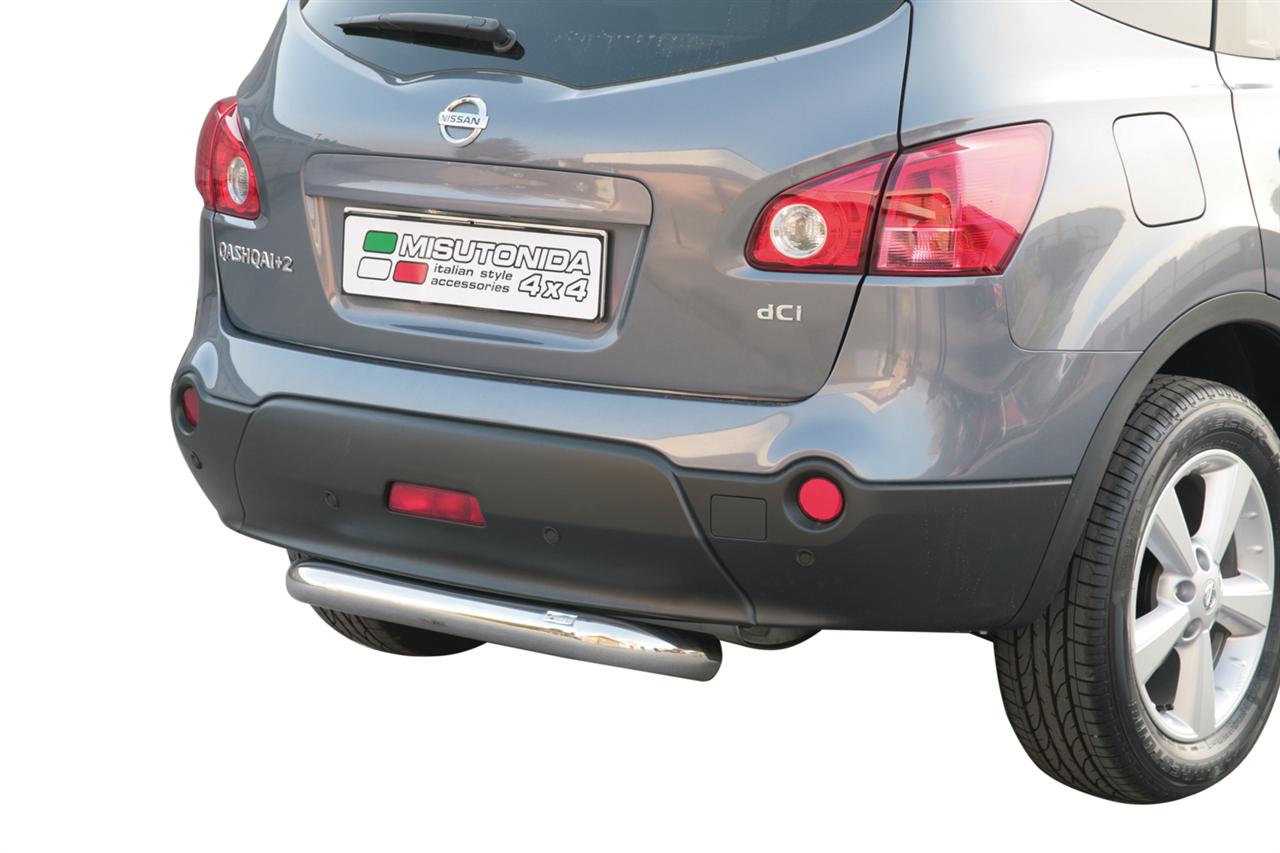 Paraurti Posteriore In Acciaio Inox Ø76 Nissan Qashqai +2 2007+