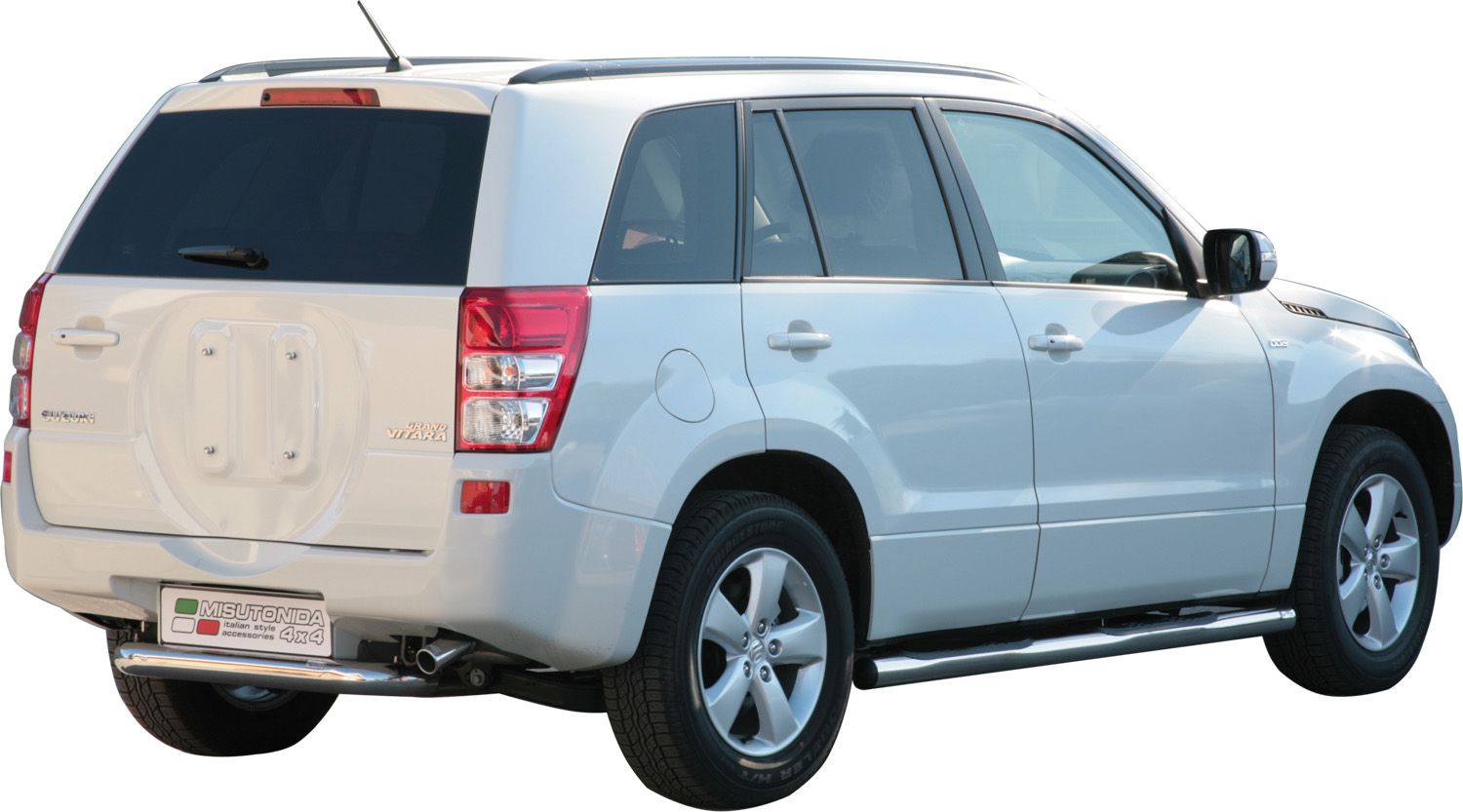 Paraurti Posteriore In Acciaio Inox Ø76 Suzuki Grand Vitara 5 Portes 2009+