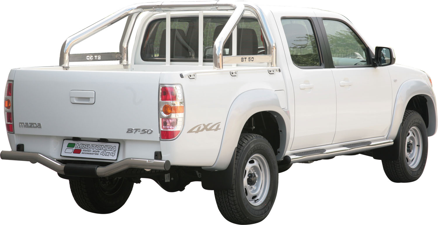 Paraurti Posteriore In Acciaio Inox Ø76 Mazda Bt 2009/2011