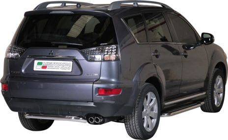 Paraurti Posteriore In Acciaio Inox  Ø76 Mitsubishi Outlander 2010+