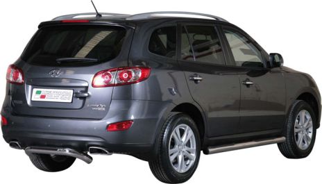 Paraurti Posteriore In Acciaio Inox Ø76 Hyundai Santa Fe 2010/2011