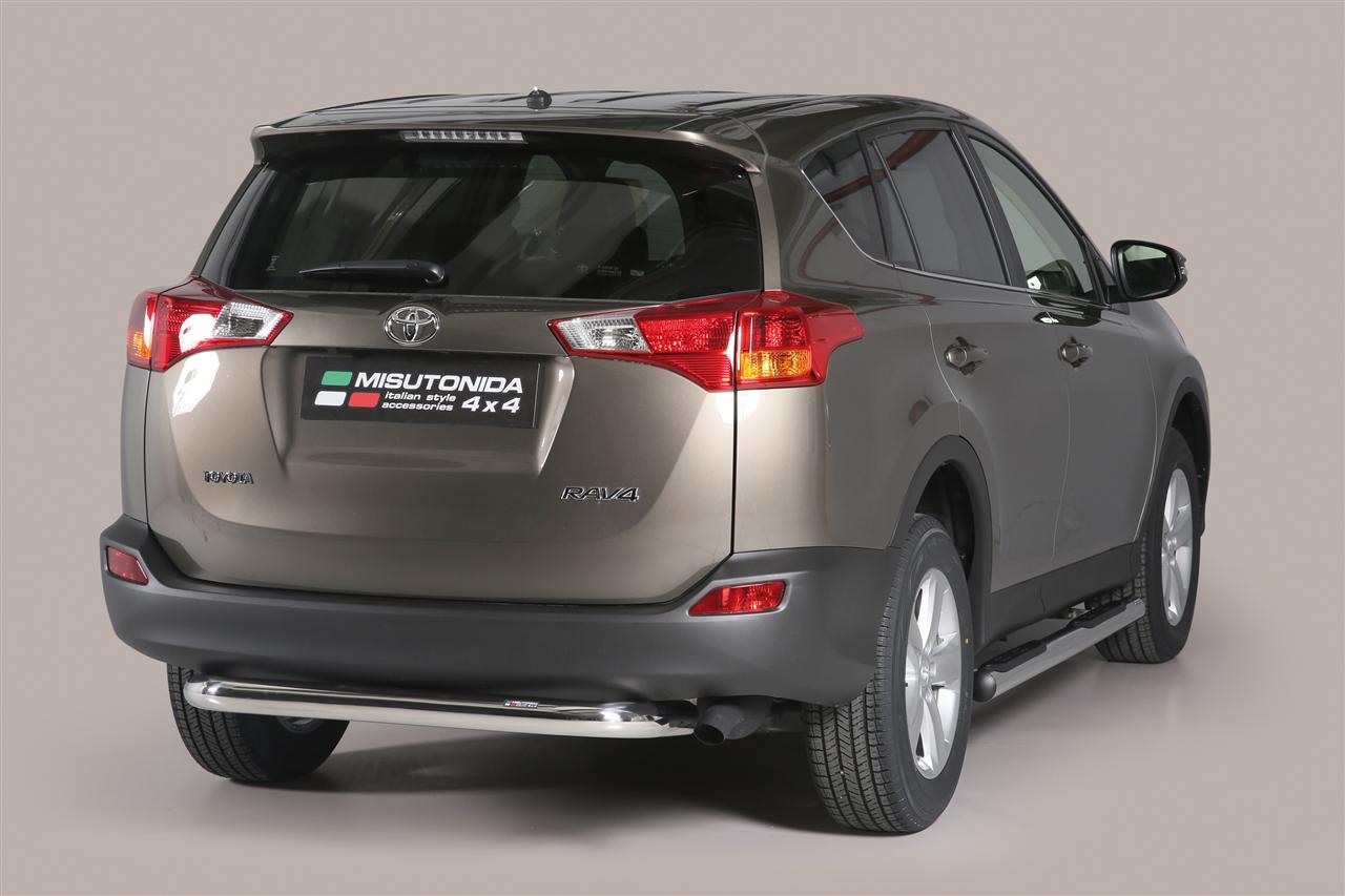 Paraurti Posteriore In Acciaio Inox Ø76 Toyota Rav4 2013+