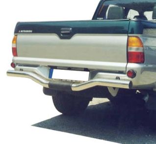 Paraurti Posteriore In Acciaio Inox Ø76 Mitsubishi L200 1997/2005 (Non Compatibile Attacco)