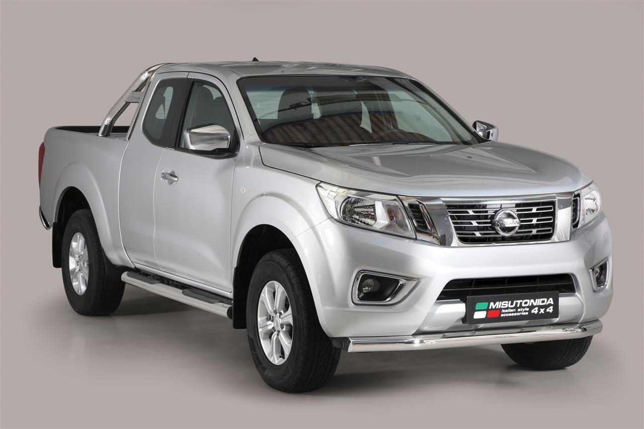 Roll Bar Inox Doppio Tubo Ø 76 Nissan Np300 2016+Con Modanatura Laterale