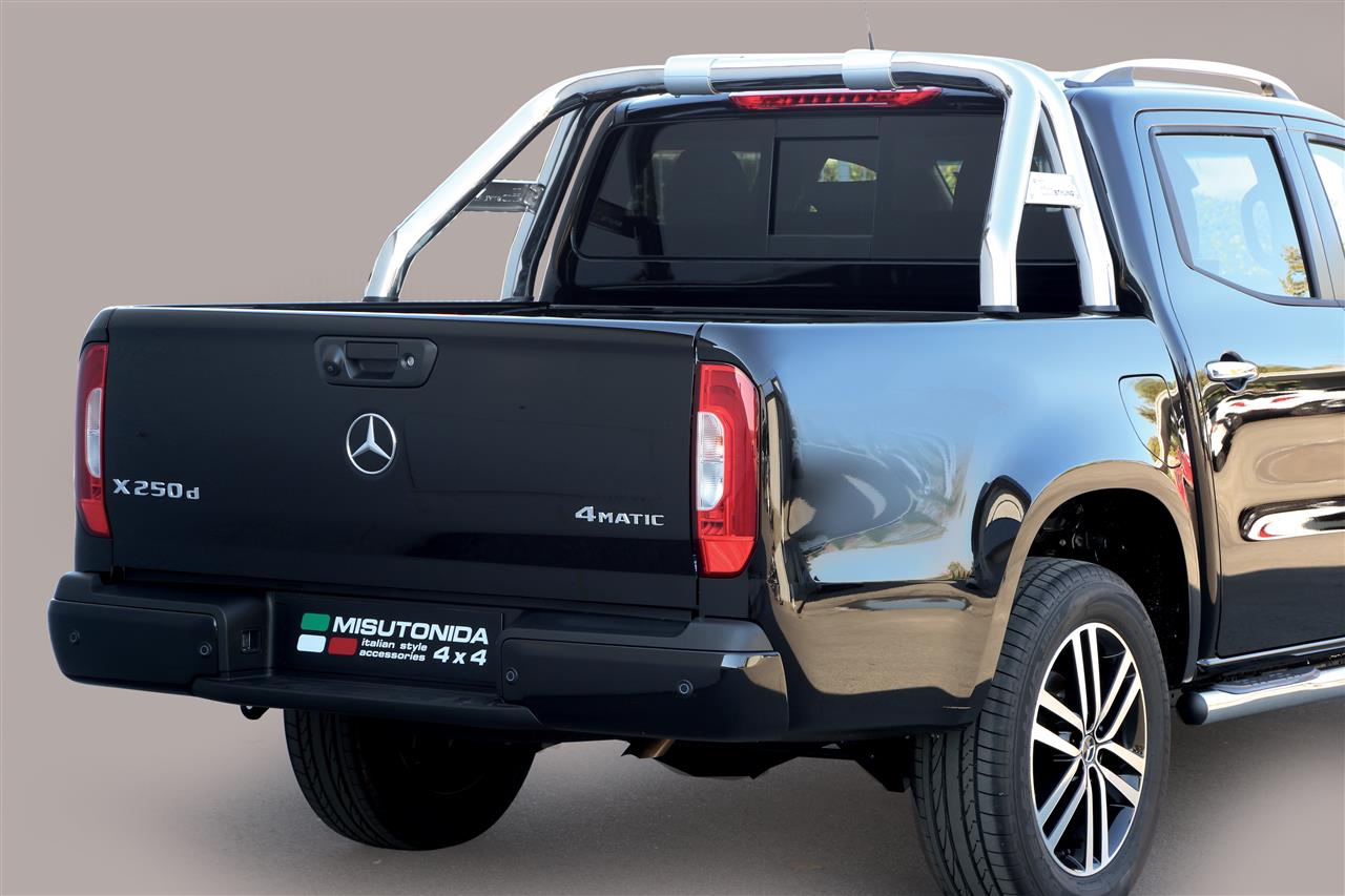 Roll Bar Inox Doppio Tubo Ø 76 Mercedes Classe X 2017+ Con Modanatura Laterale