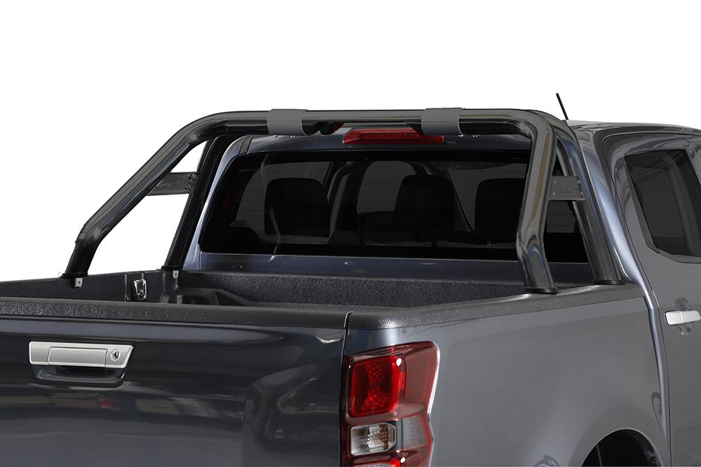 Roll Bar Nero Dbl Tubo Ø76 Isuzu Dmax 2020+ Piastre Laterali