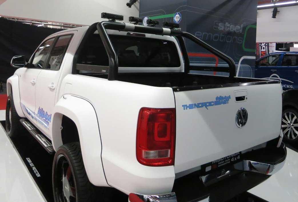 Roll Bar Inox Doppio Tubo Ø 76 Termolaccato Nero Ford Ranger 2012+