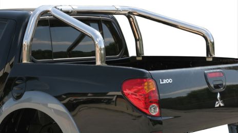 Roll Bar Inox Doppio Tubo Ø76 Mitsubishi L200 2006/2009 Double Cab