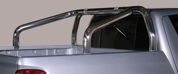 Roll Bar Inox Doppio Tubo Ø76 Mitsubishi L200 2010+ Club Cab