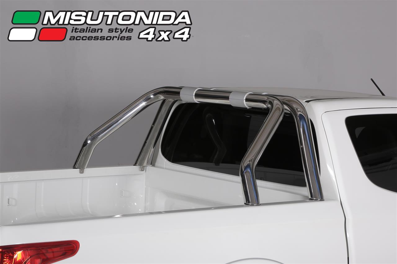 Roll Bar Inox Doppio Tubo Ø 76 Mitsubishi L200 2016+ Club Cab