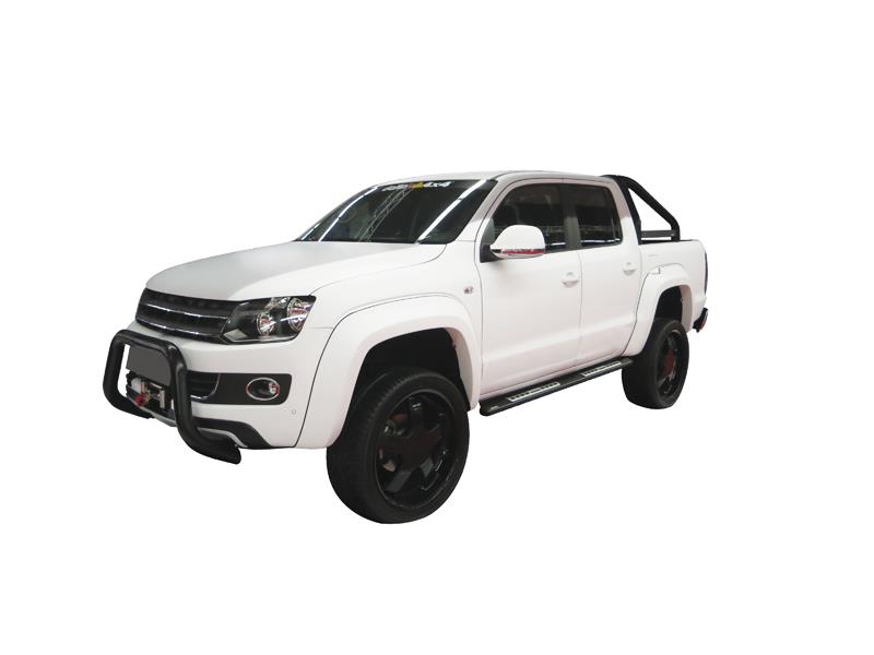 Roll Bar Inox Doppio Tubo Ø 76 Toyota Hilux 2016+ Con Modanatura Laterale