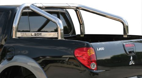 Roll Bar Inox Doppio Tubo Ø76 Mitsubishi L200 2006/2009 Double Cab