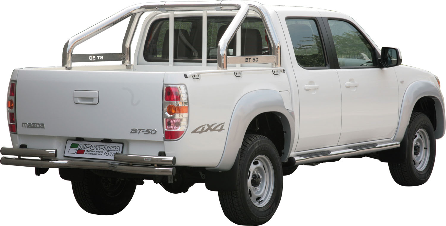 Roll Bar Inox Doppio Tubo Ø76 Mazda Bt50 2009/2011 Con Marcatura