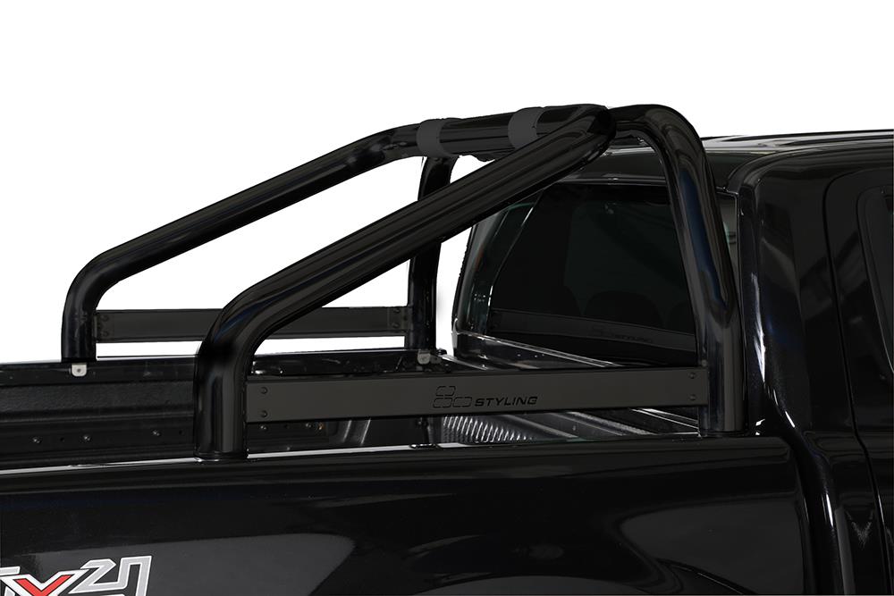 Roll Bar Inox Doppio Tubo Inox Nero Ø 76 Ford Ranger 2012+ Con Marcatura