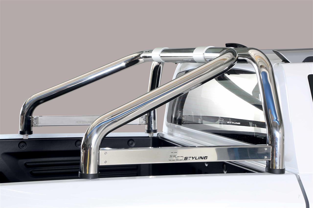 Inox Doppio Tubo Inox Ø 76 Mitsubishi L200 2016+ Club Cab