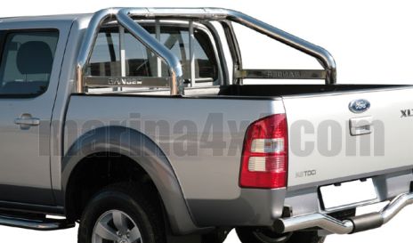 Roll Bar Inox Triplo Tubo Ø76 Ford Ranger 2007/2009 Con Marcatura