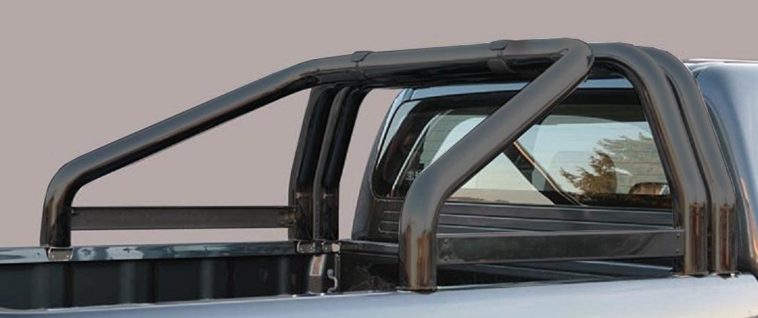 Roll Bar Inox Nero Triplicare Tubo Inox Ø 76 Nissan Np300 2016+