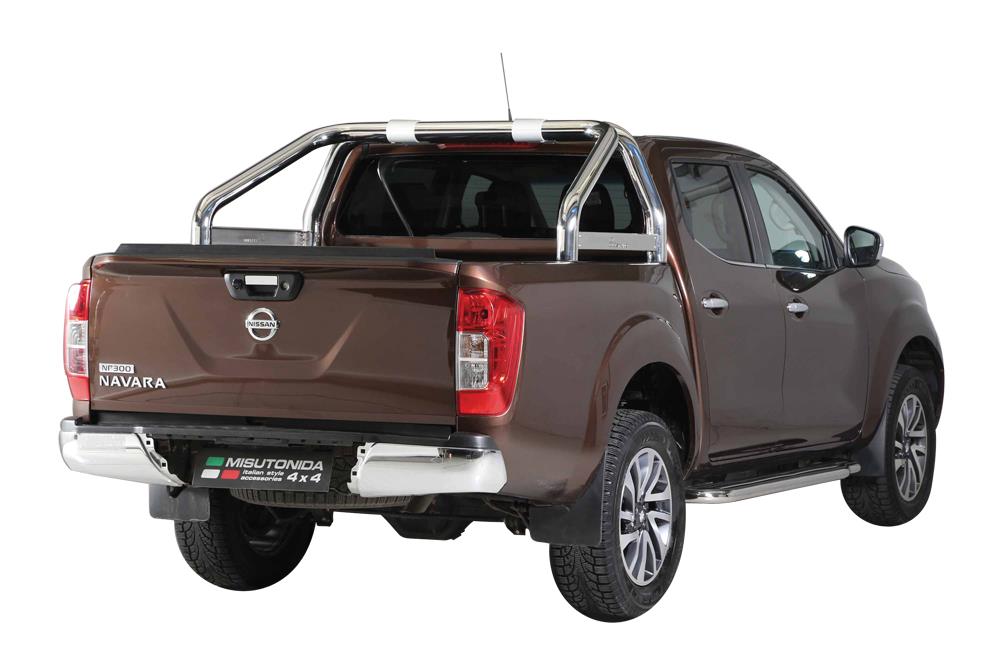 Roll Bar Inox Doppio Tubo Inox Ø 76 Renault Alaskan 2016+ Con Marcatura