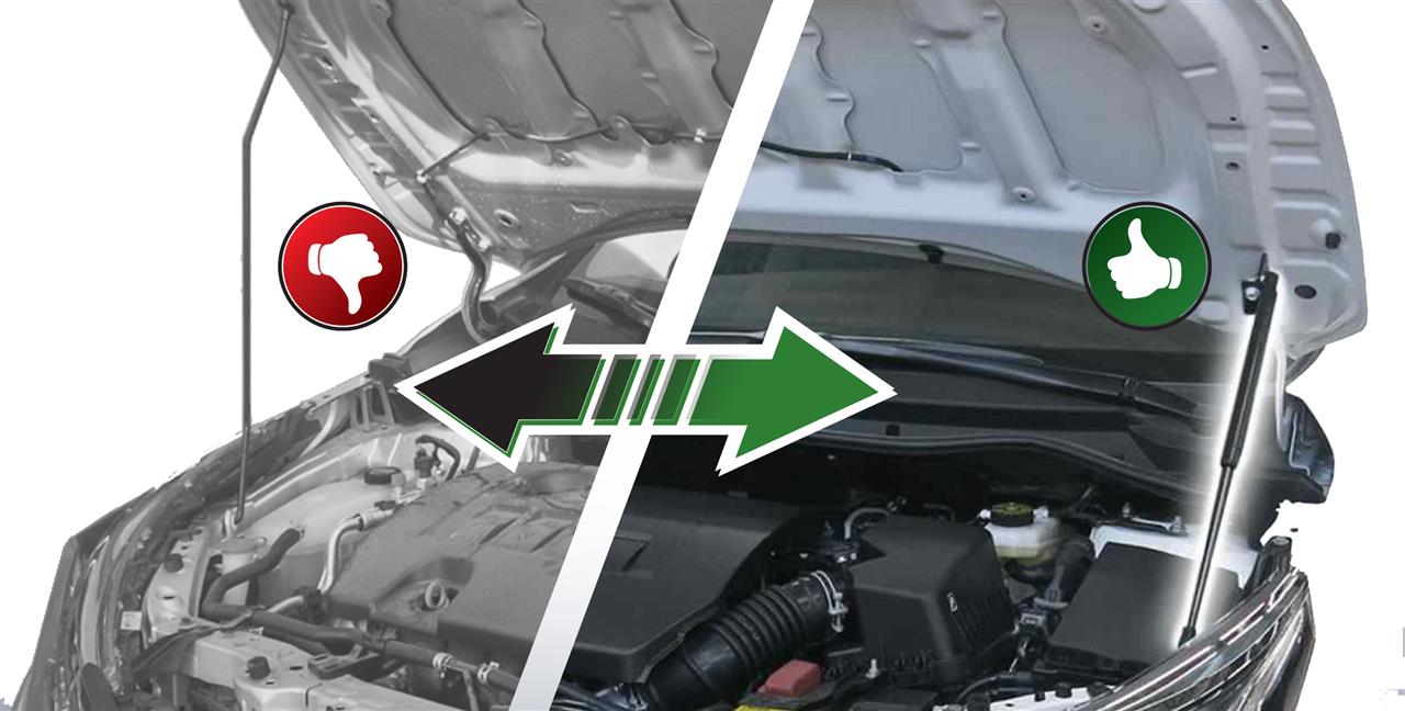 Kit Pistoncini Per Cofano Motore Toyota Hilux Revo 2016+ (La Coppia)