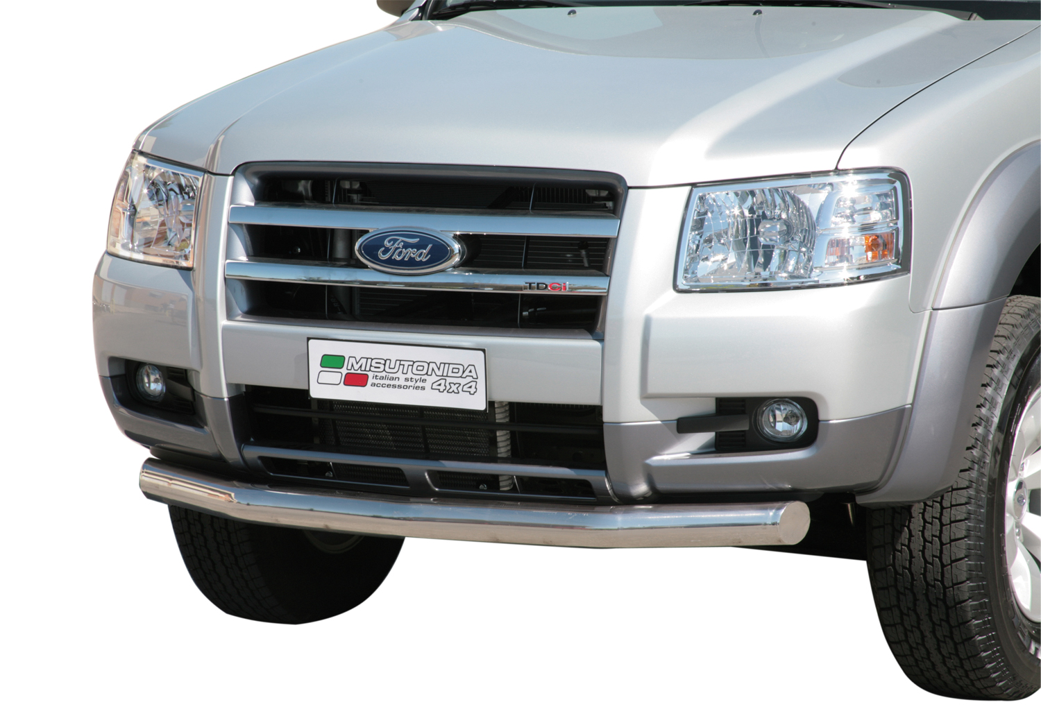 Tubo Di Protezione Anteriore Inox Ø76 Ford Ranger 2006/2009