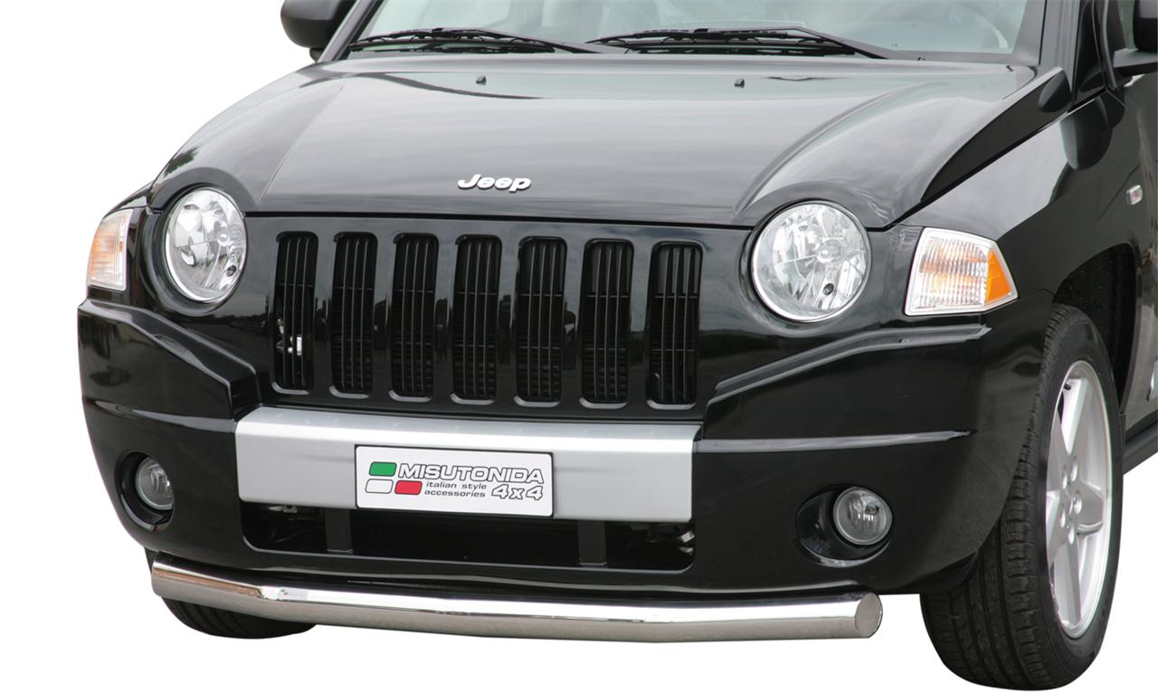 Tubo Di Protezione Anteriore Inox  Ø76 Jeep Compass 2007/2010