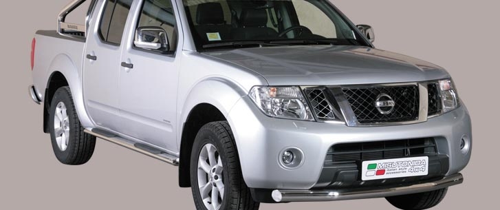 Tubo Di Protezione Anteriore Inox Ø76 Nissan Navara D40 2010+