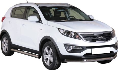 Tubo Di Protezione Anteriore Inox Ø76 Kia Sportage 2010+