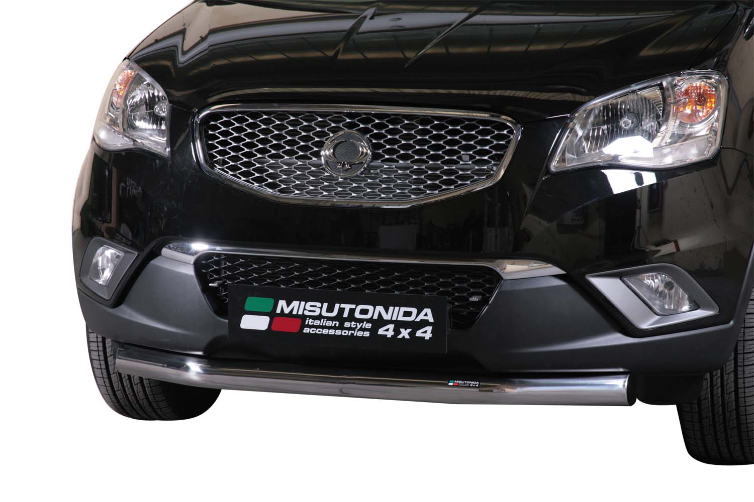 Tubo Di Protezione Anteriore Inox  Ø76 Ssangyong Korando 2011+