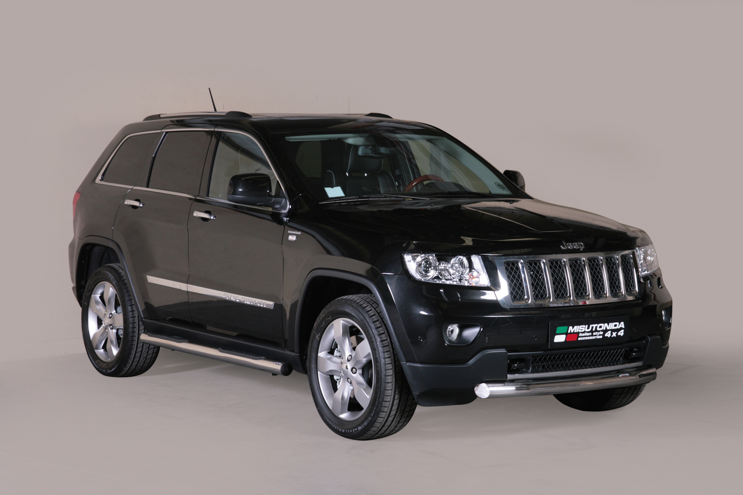 Tubo Di Protezione Anteriore Inox  Ø76 Jeep Grand Cherokee 2011+ Compatible Capt