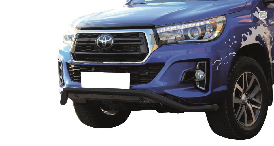 Tubo Di Protezione Anteriore In Acciaio Inox Ø 60 Toyota Hilux -2019+ Thermolaque Nero