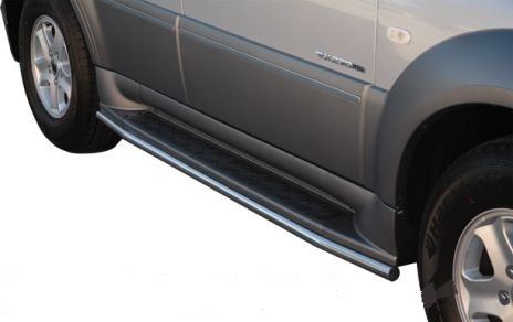 Tubi Di Protezione Piedini In Acciaio Inox Ø40 Ssangyong Rexton 2 2006+