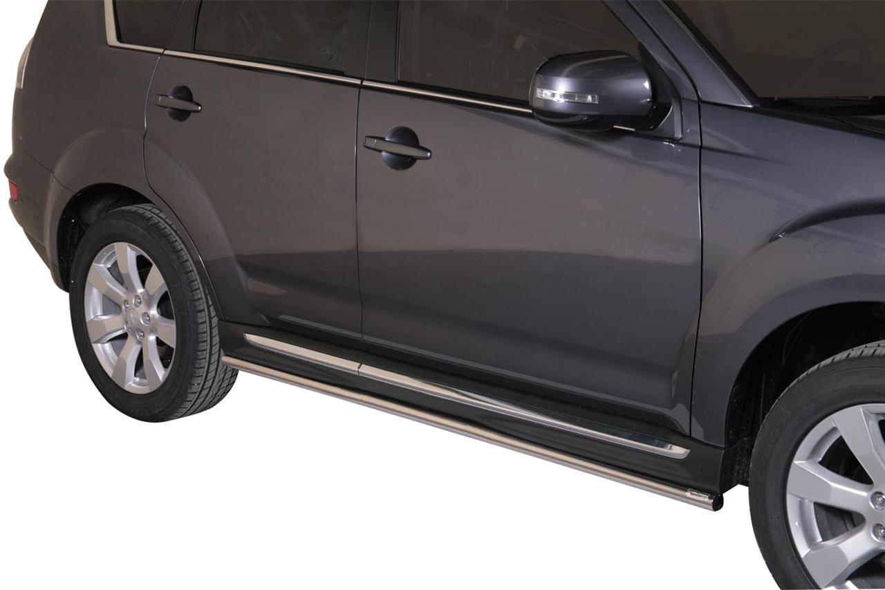 Tubi Di Protezione Piedini In Acciaio Inox Ø40 Mitsubishi Outlander 2010+