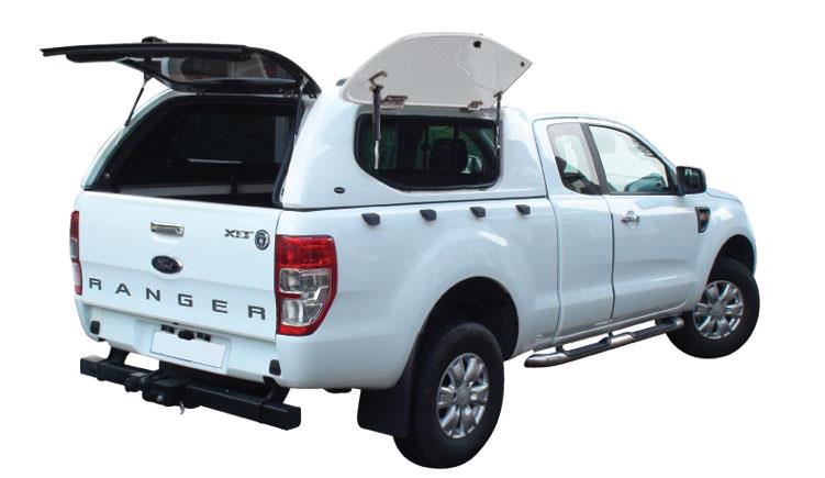 Hard Top S-Line Sp Ford Ranger 2012+ Super  Cabina Portellini Laterali Apribili Ad Ala Nero G9Ze