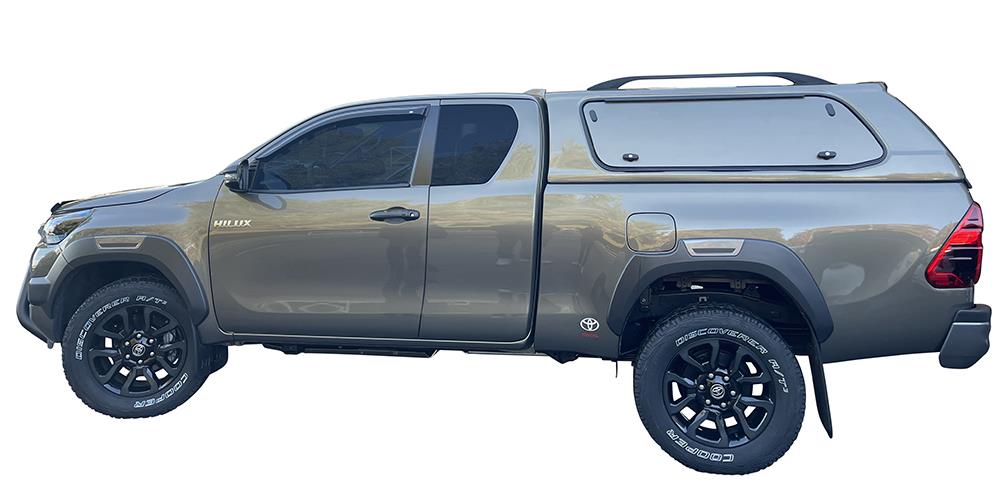 Hard Top Sline Sp Toyota Hilux 2016+ Extra Cab Porte Laterali Papillons Vert 6S3