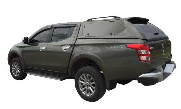 Hard Top S-Line Sp Mitsubishi L200  Doppia Cabina 2016+ Portellini Laterali Apribili Ad Ala Nero X08