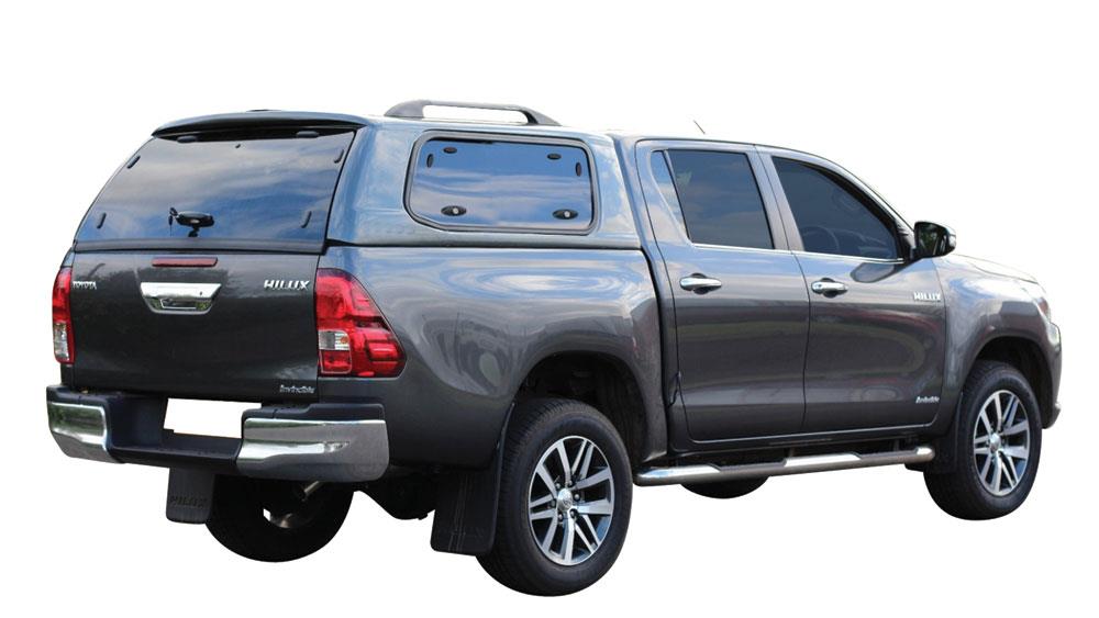 Hard Top S-Line Sv Toyota Hilux 2016+ Extra Cab Vetri Laterali Apribili Ad Ala Grigio 1D6