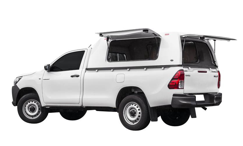 Hard Top Tetto Alto Utilitaria Toyota Hilux 2016+ Semplice Cabina Con Aperture