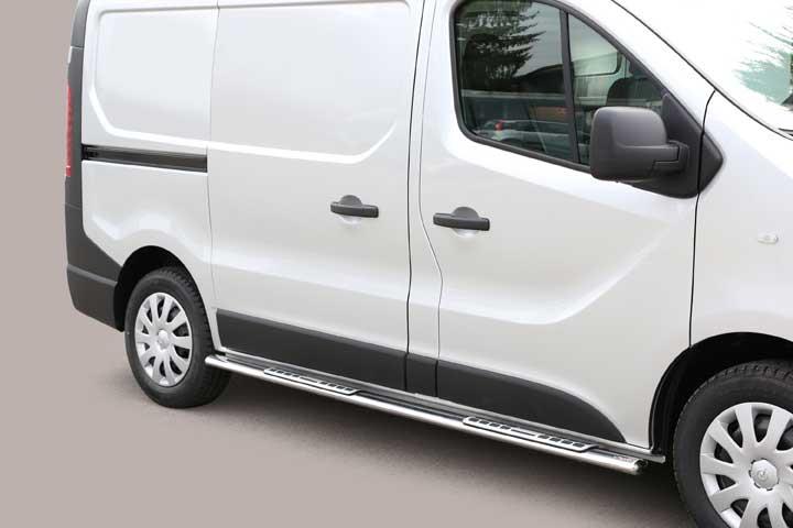 Pedane Laterali Ovali Inox Design Opel Vivaro L1 2014+
