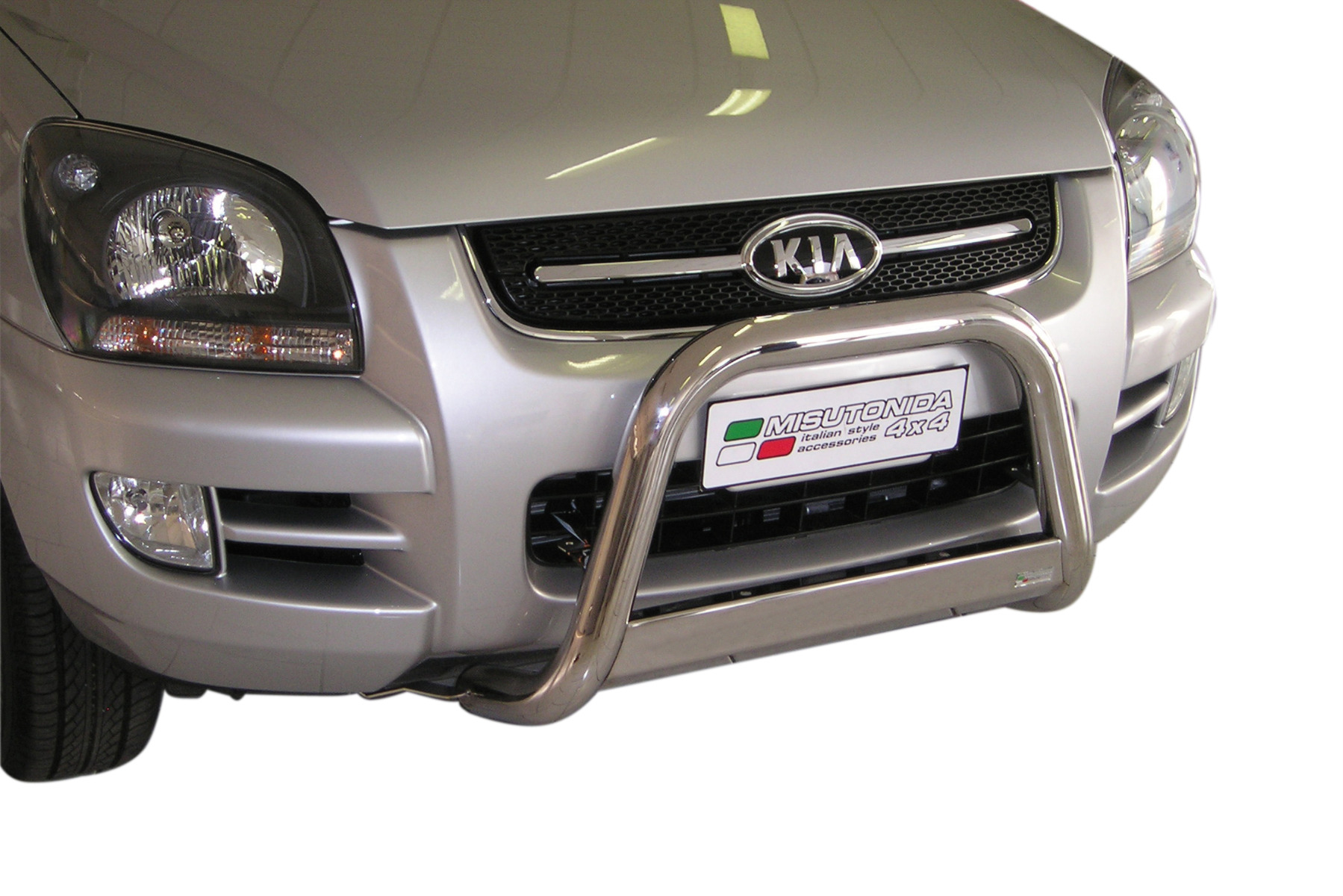 Protezione Anteriore Medium Bar Inox Ø63 Kia Sportage 2004/2008  Ce