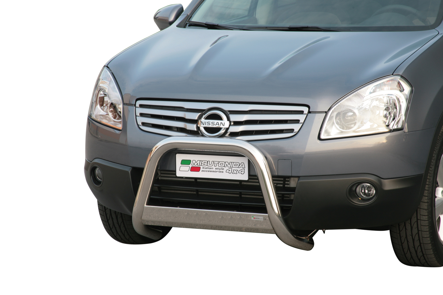 Protezione Anteriore Medium Bar Inox Ø63 Nissan Qashqai 2+ 2007+ Ce