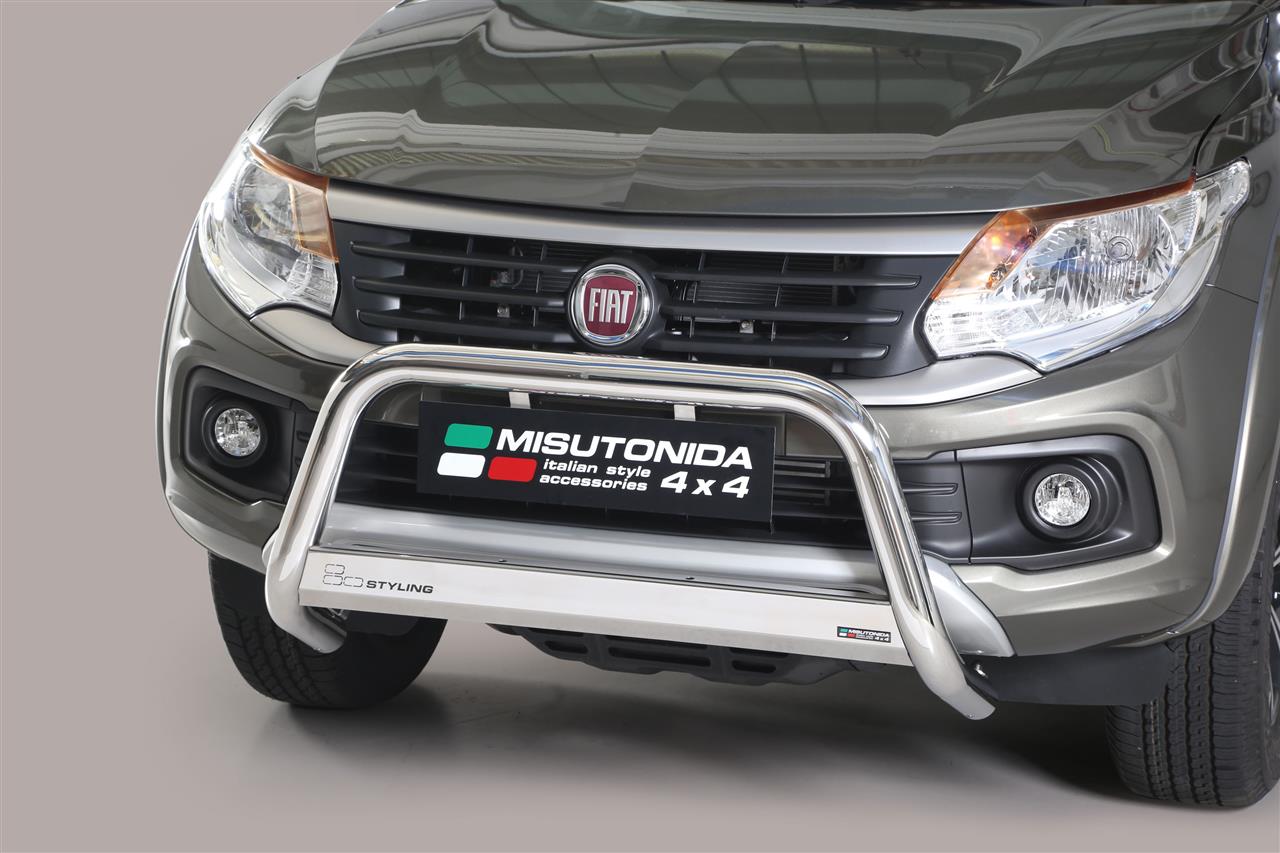 Protezione Anteriore Medium Bar Inox Ø63 Fiat Fullback 2016/2019  Ce