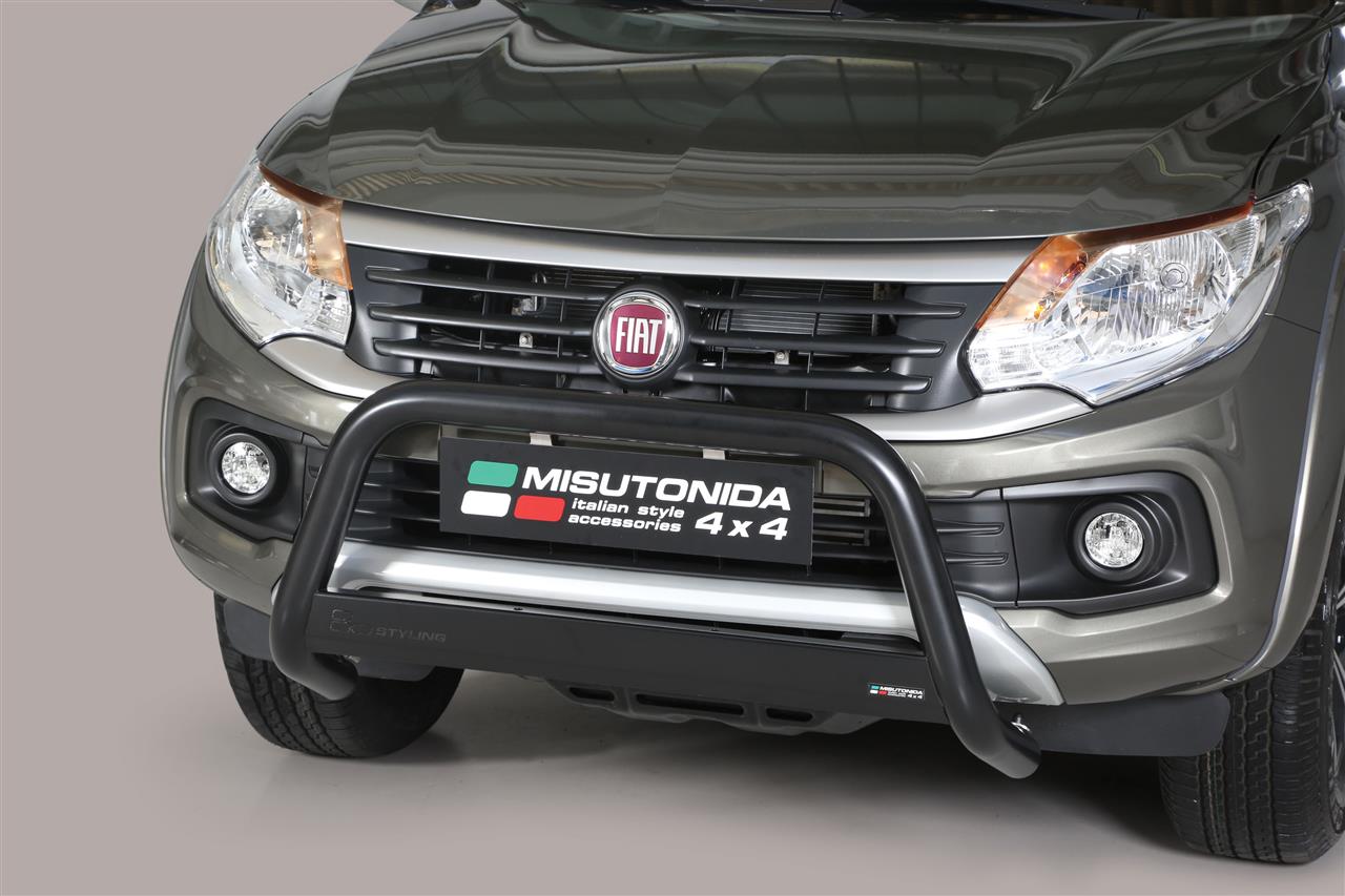 Protezione Anteriore Medium Bar Nero Ø63 Fiat Fullback 2016/2019  Ce